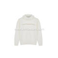 Girl's Knitted Ruffle Lapel Collar Chest Featured Pullover